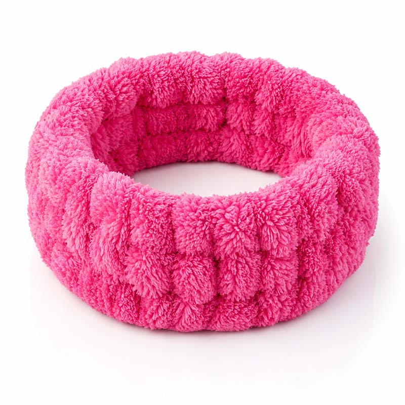 Kosmetik Haarband Damen 3er Set in Beere, ideal für Make-up, Gesichtspflege, Wellness, Yoga und Sport. Flauschiges Design für komfortablen Halt und vielseitige Anwendung. Perfekt für den täglichen Gebrauch und sportliche Aktivitäten.