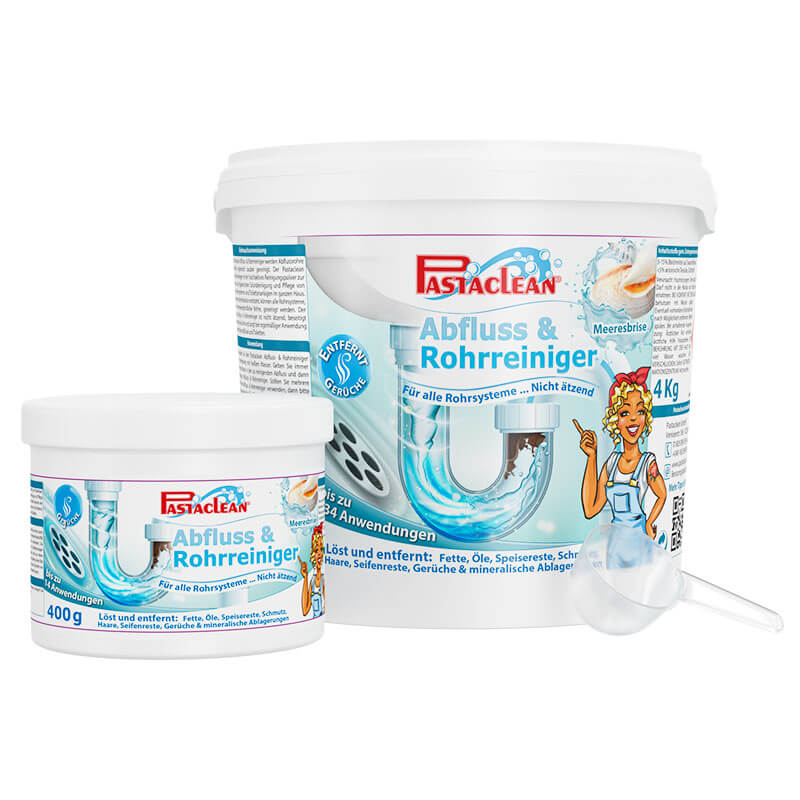 rohrreiniger-meeresbrise Rohrreiniger Set 4kg und 400g Dose Pastaclean