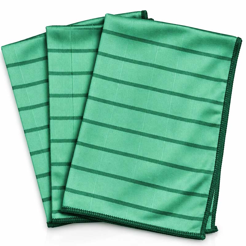 Bambus Fenstertücher 3er-Set 40x50 cm, streifenfrei, ideal für Fensterreinigung und Glasflächen.