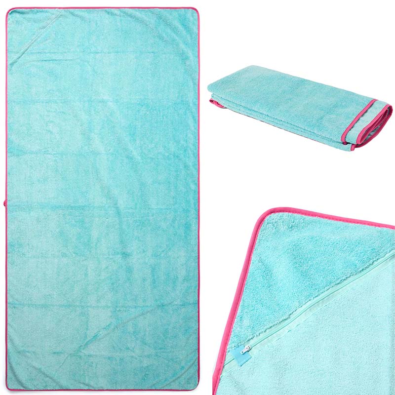 XXL Bade- & Strandtuch 200x100 cm (Türkis) mit Aufbewahrungstasche XXL Bade- & Strandtuch 200x100 cm (Türkis) mit Aufbewahrungstasche