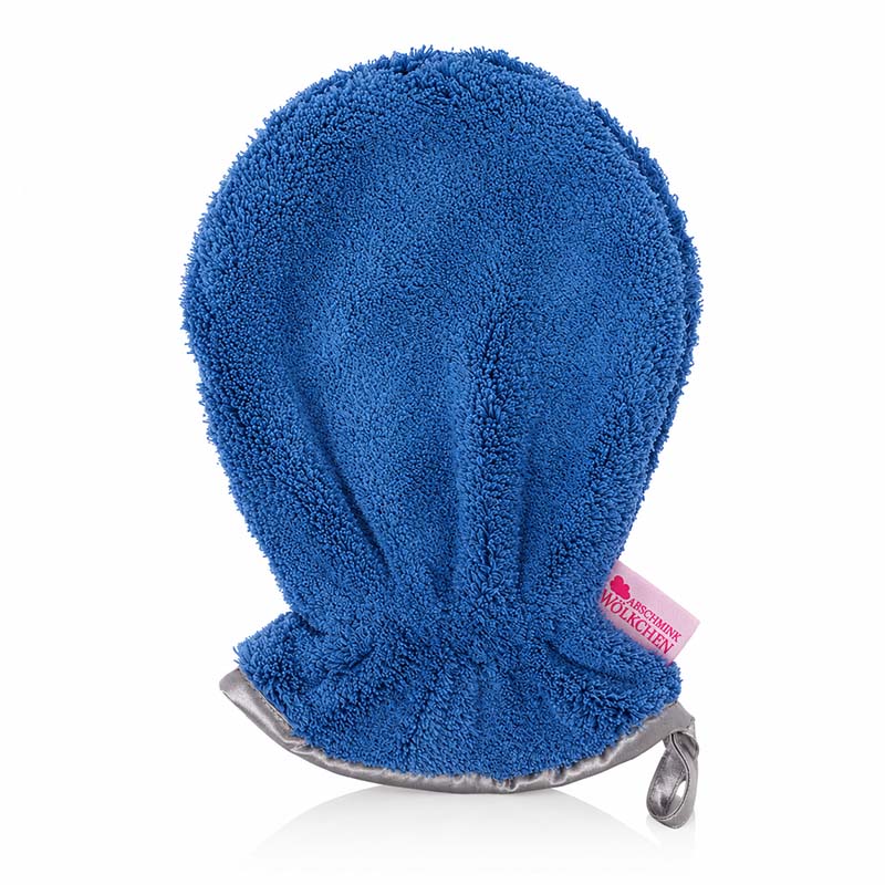 Peelinghandschuh & Waschhandschuh 3er Set für Gesicht, Körper, Dusche & Make-up Entfernung, taubenblau, ideal für sanfte Hautreinigung und Peeling, vielseitig einsetzbar in der Körperpflege.
