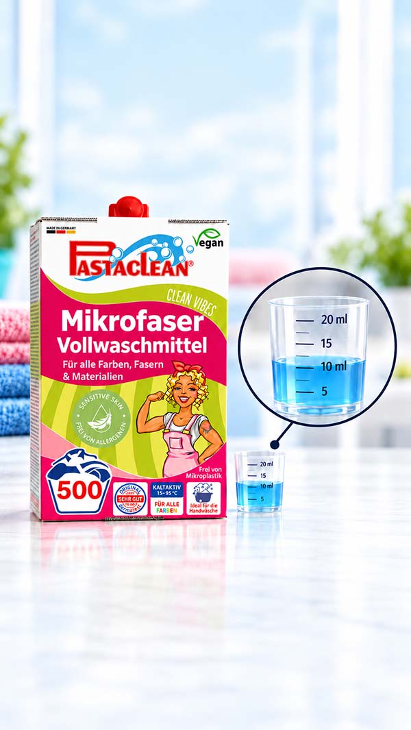 Pastaclean Mikrofaser Vollwaschmittel Konzentrat für bis zu 500 Waschladungen