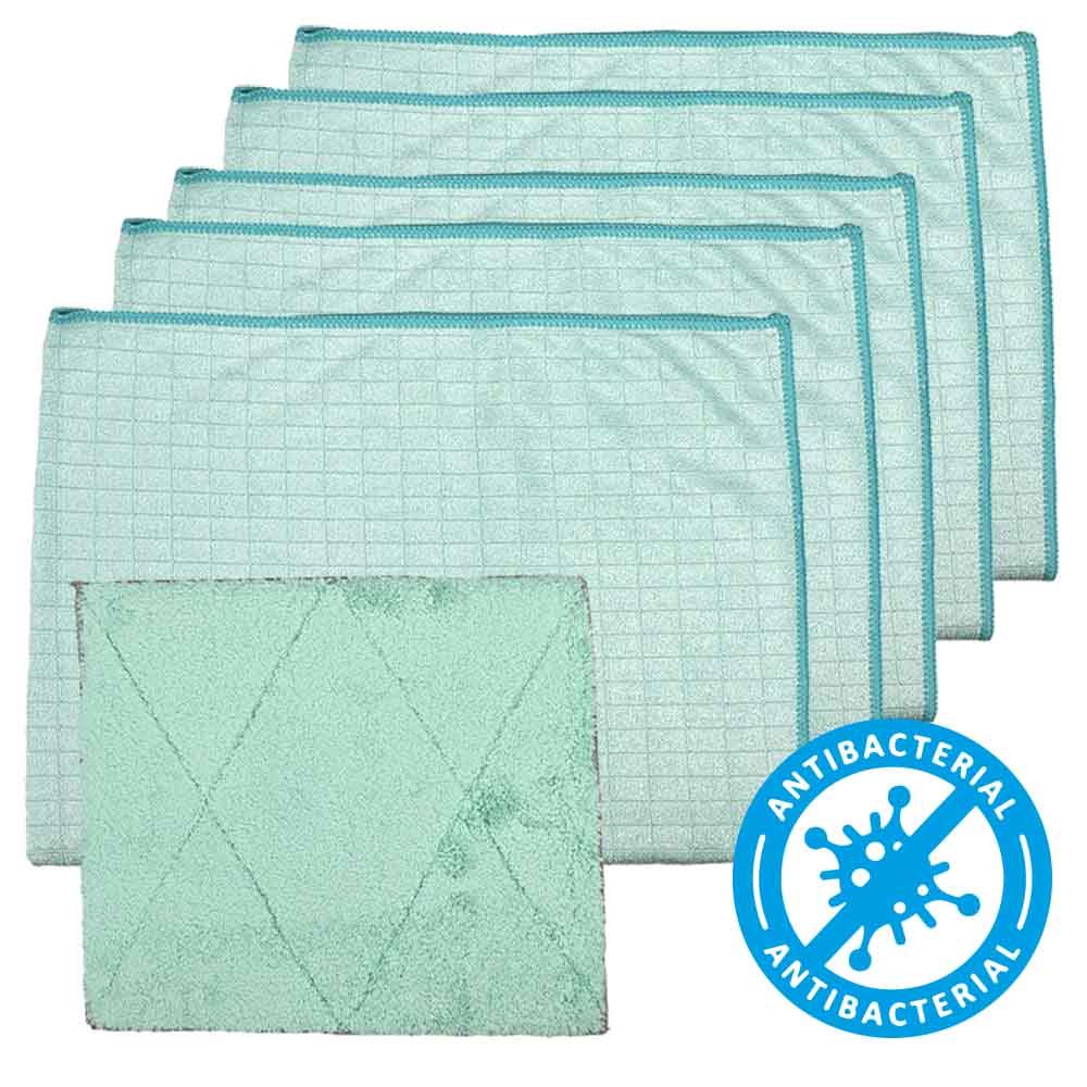 5 Geschirrtücher mit Spültuch Mint Geschirrtücher mit Spültuch Mint Pastaclean