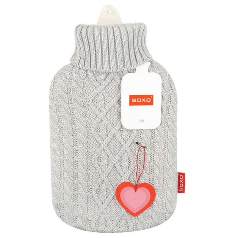 SOXO Wärmflasche grau soxo-waermflasche-grau