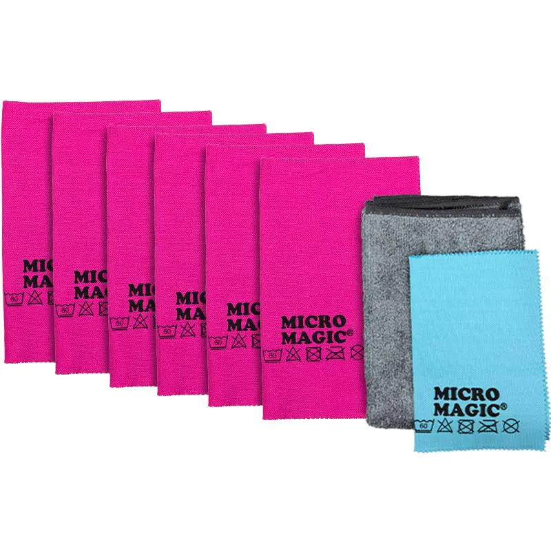 Poliertücher Set mit Brillentuch und Flauschtuch Pink Pastaclean