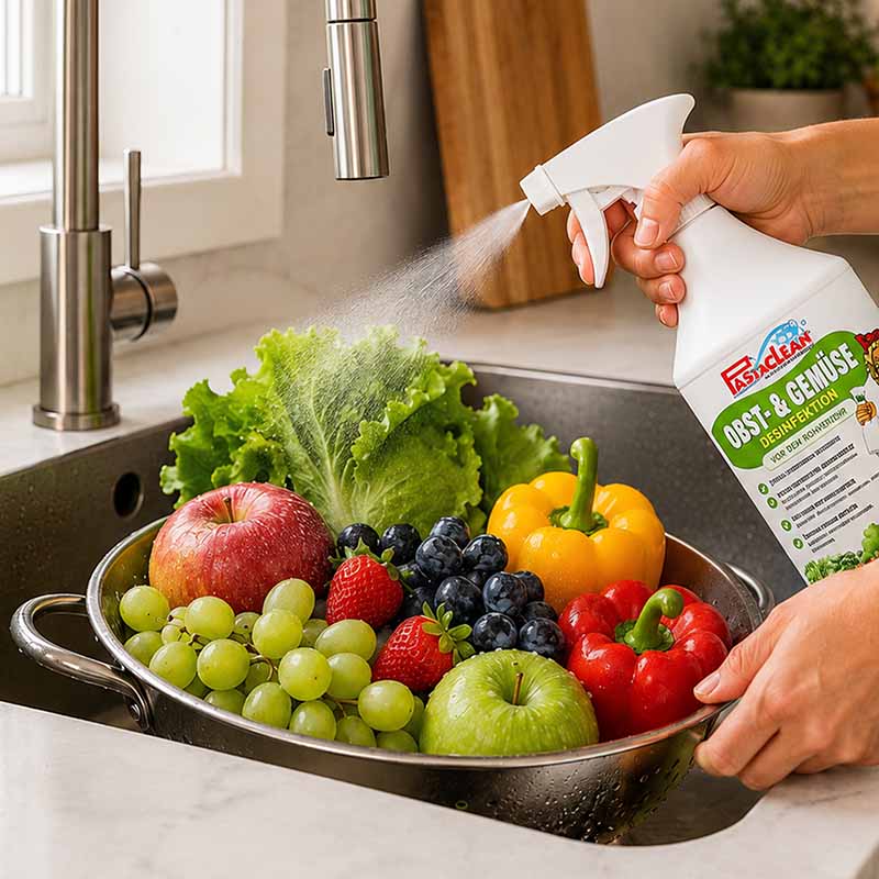 Obst und Gemüse Desinfektion (1 Liter) Reiniger für Lebensmittel