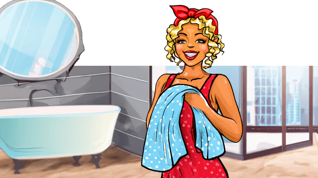 miss-pastaclean-mit-gaestehandtuch-in-der-hand miss-pastaclean-mit-gaestehandtuch-in-der-hand