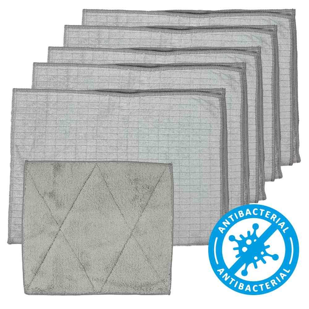 Geschirrtücher mit Spültuch Grau Geschirrtücher mit Spültuch Grau Pastaclean