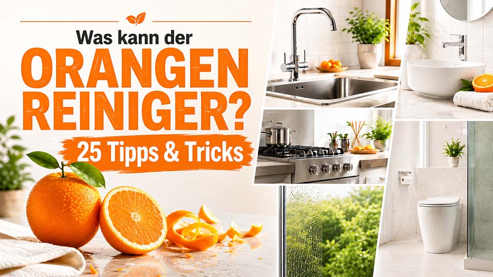 Orangenreiniger vielseitig einsetzbar für Küche, Bad, Fenster und Toilette zur effektiven Reinigung von Oberflächen und Ablagerungen