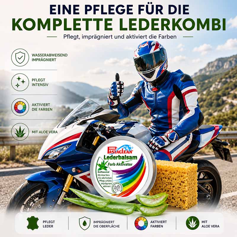 Pastaclean Lederpflege farblos mit Farb Aktivator, 250 ml, für intensive Lederpflege, Imprägnierung und Farbaktivierung, geeignet für Lederbekleidung, mit Aloe Vera, für Schutz und Pflege von Lederoberflächen