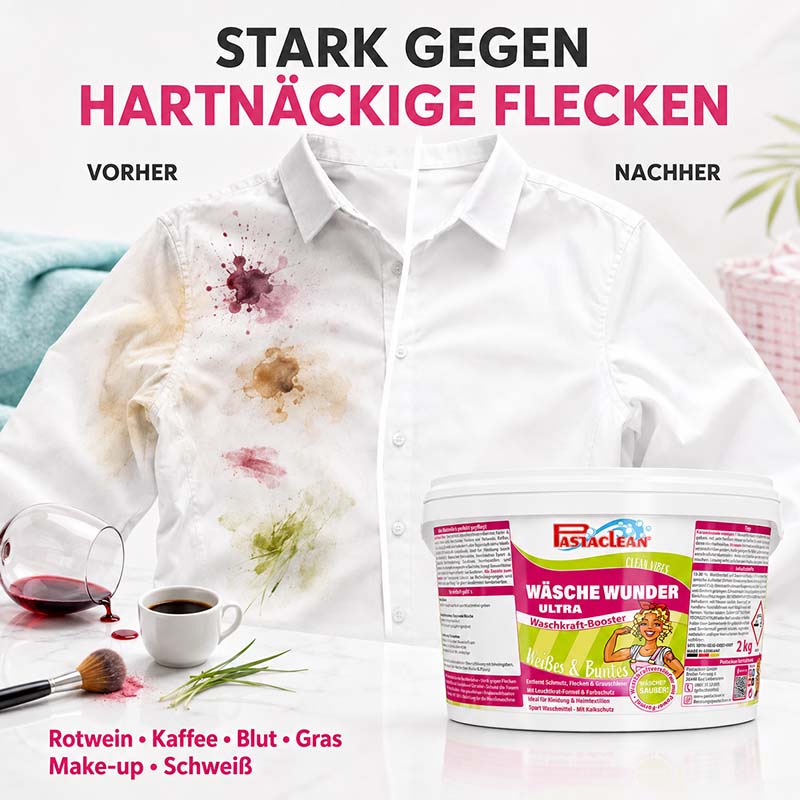 Wäsche Wunder Ultra - kraftvoller Waschkraftverstärker für Weiß- & Buntwäsche, 2 kg
