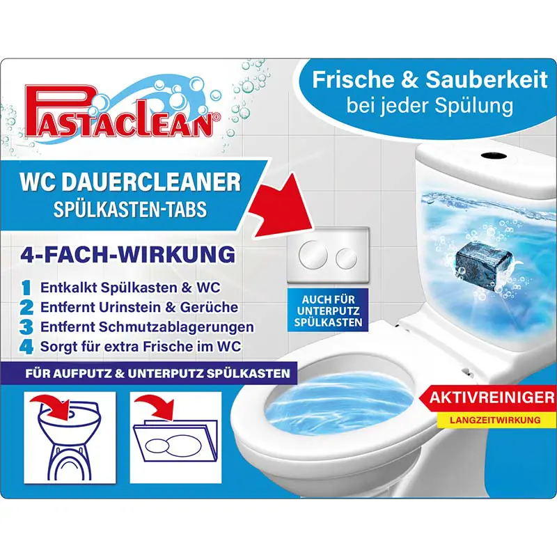 Spülkasten Tabs Wasserkastenwürfel WC Aktivreiniger Pastaclean Produktinformation