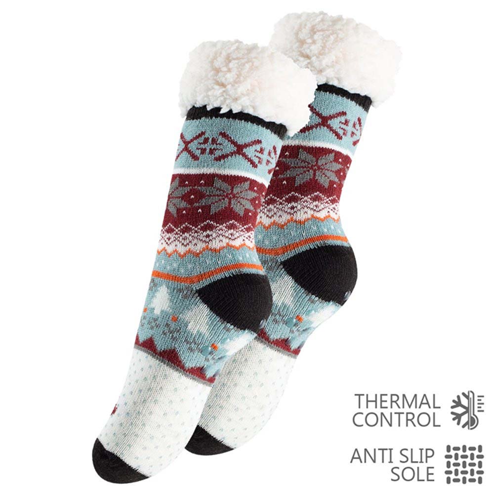 Damen Hüttensocken - Kuschelsocken Winter Design, 1 Paar