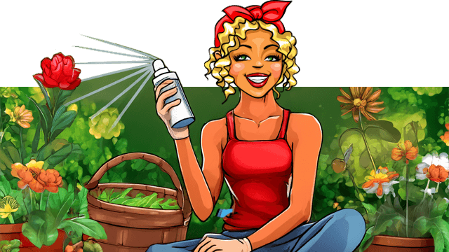 Miss Pastaclean im Garten mit Insektenschutz Miss Pastaclean im Garten mit Insektenschutz