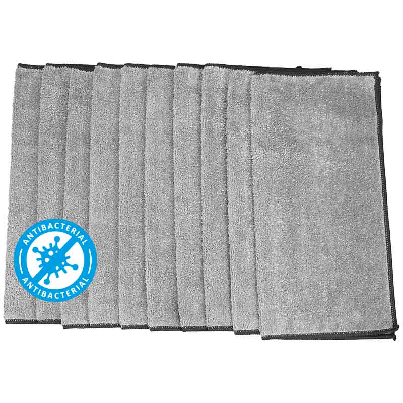 Mikrofaser Flauschtücher Set Pastaclean silbergrau