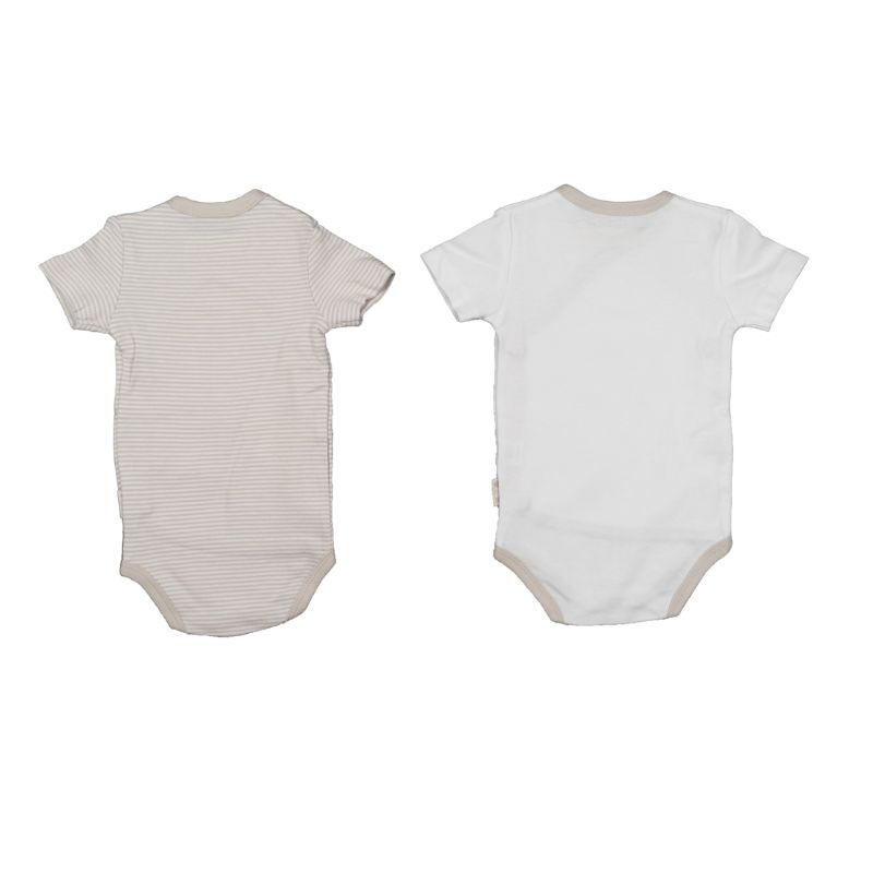 Lilly & Fynn Baby Wickelbody, kurzarm, 2er Set, 100% Bio-Baumwolle