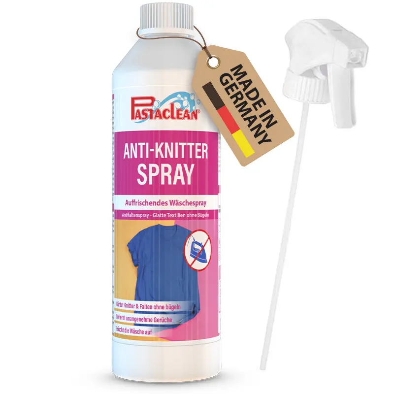 Anti-Knitterspray - entfernt Falten und Knitter auf Textilien - Antifaltenspray, Bügelhilfe, 500 ml