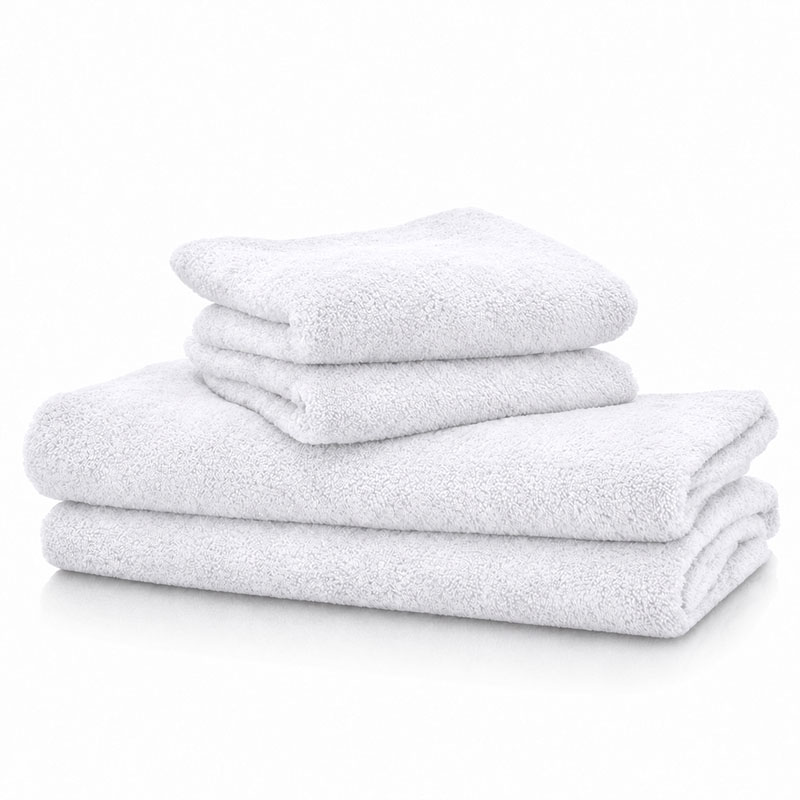 Mikrofaser Handtuch Set (Weiß) Bad & Freizeithandtücher 2+2