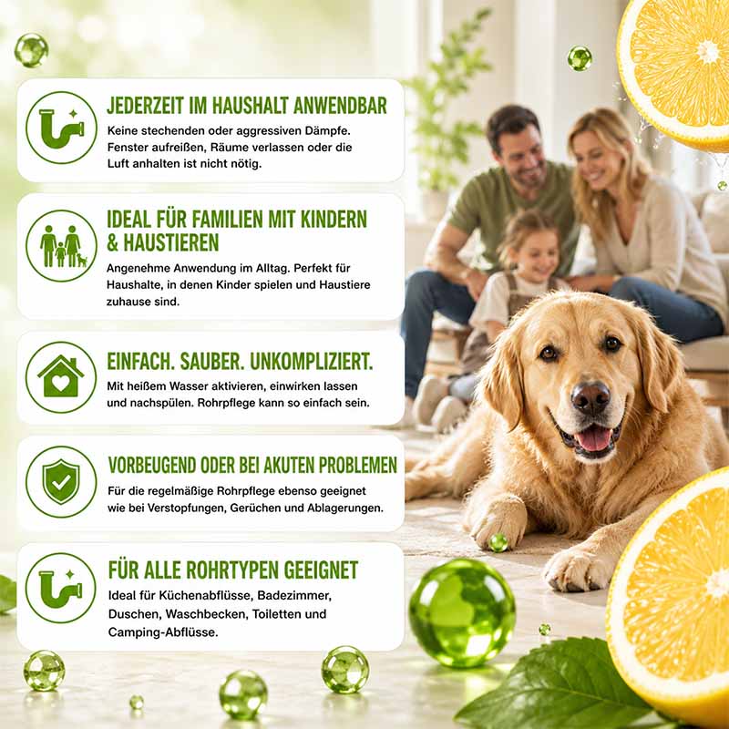 Rohrreiniger Pulver Citrus-Ultra (1,5 kg) Abflussreiniger für freie Abflüsse