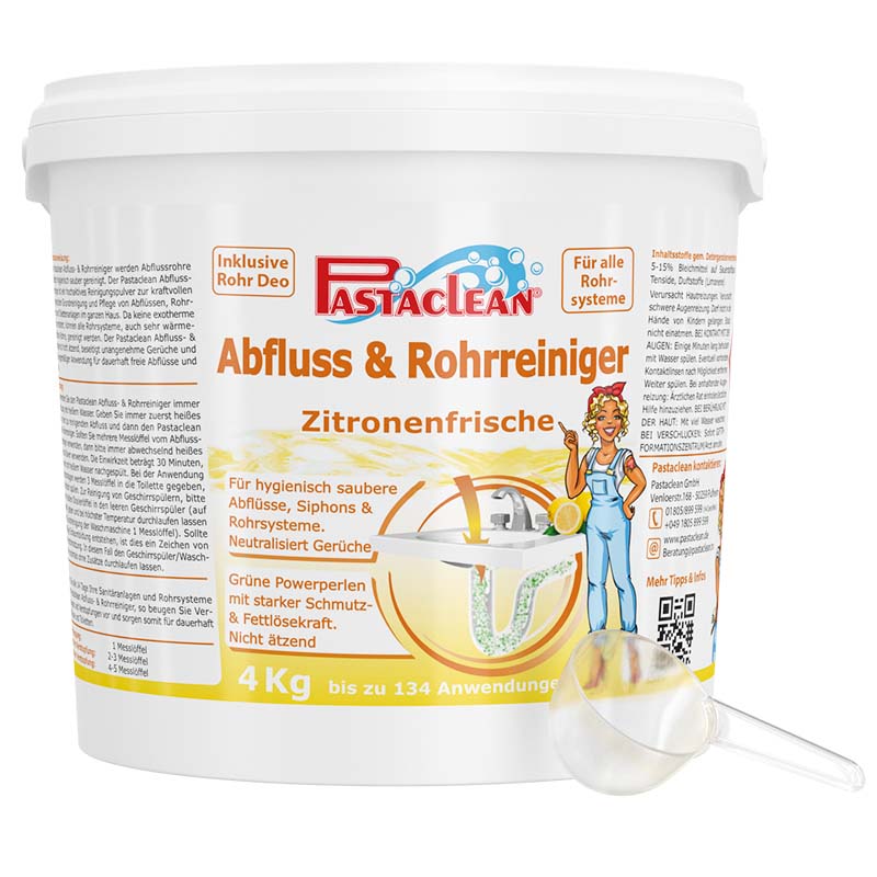 Pastaclean Abfluss- & Rohrreiniger (Zitrone), 4kg