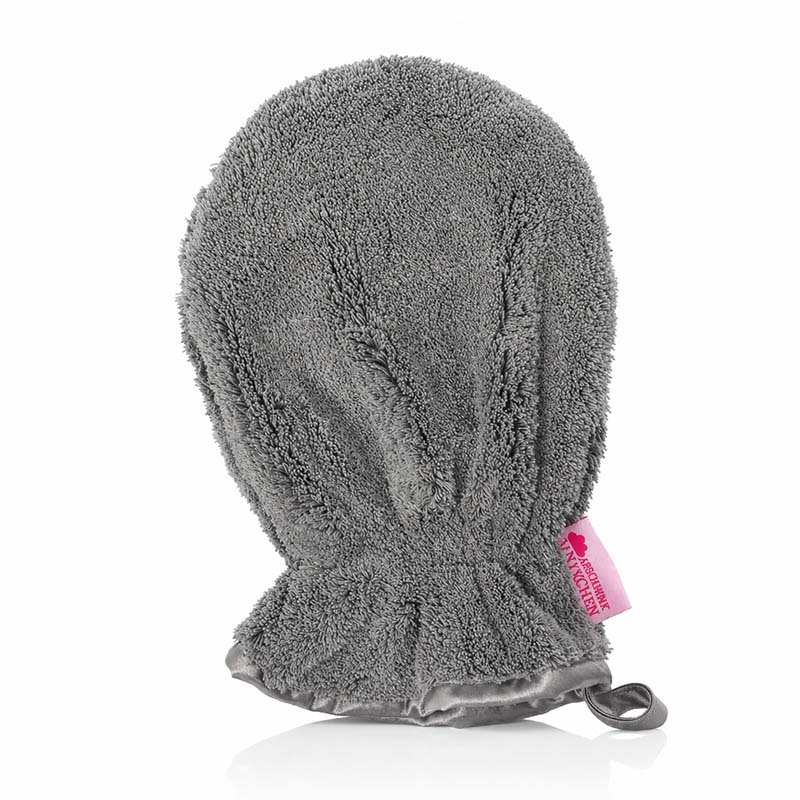 Peelinghandschuh und Waschhandschuh Set, grau, ideal für Gesicht, Körper, Dusche und Make-up Entfernung, 3-teilig für sanfte Reinigung und Exfoliation.