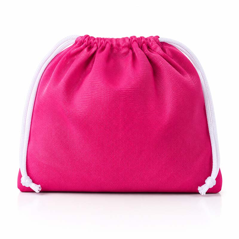 Kosmetik Haarband Set 3 Stück in Beere für Damen, ideal für Make-up, Gesichtspflege, Wellness, Yoga, Sport. Im Bild: rosa Aufbewahrungsbeutel.