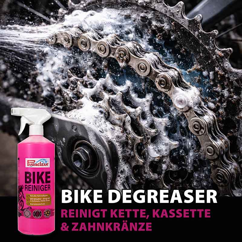 Fahrradreiniger Spray 1 Liter für Fahrradtypen, reinigt Kette, Kassette und Zahnkränze. Effektiver Bike Cleaner zur Fahrradpflege und Wartung. Ideal für saubere Fahrradketten und Schaltung, Fahrradreinigung und Pflegeprodukt.