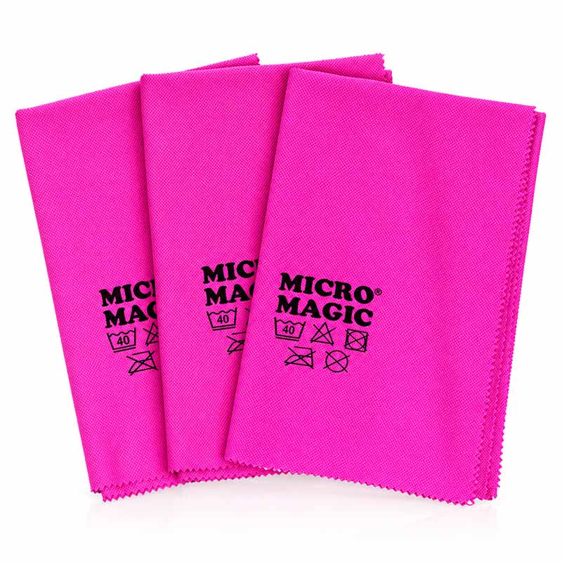 Glas- & Poliertücher (Pink), 3tlg.