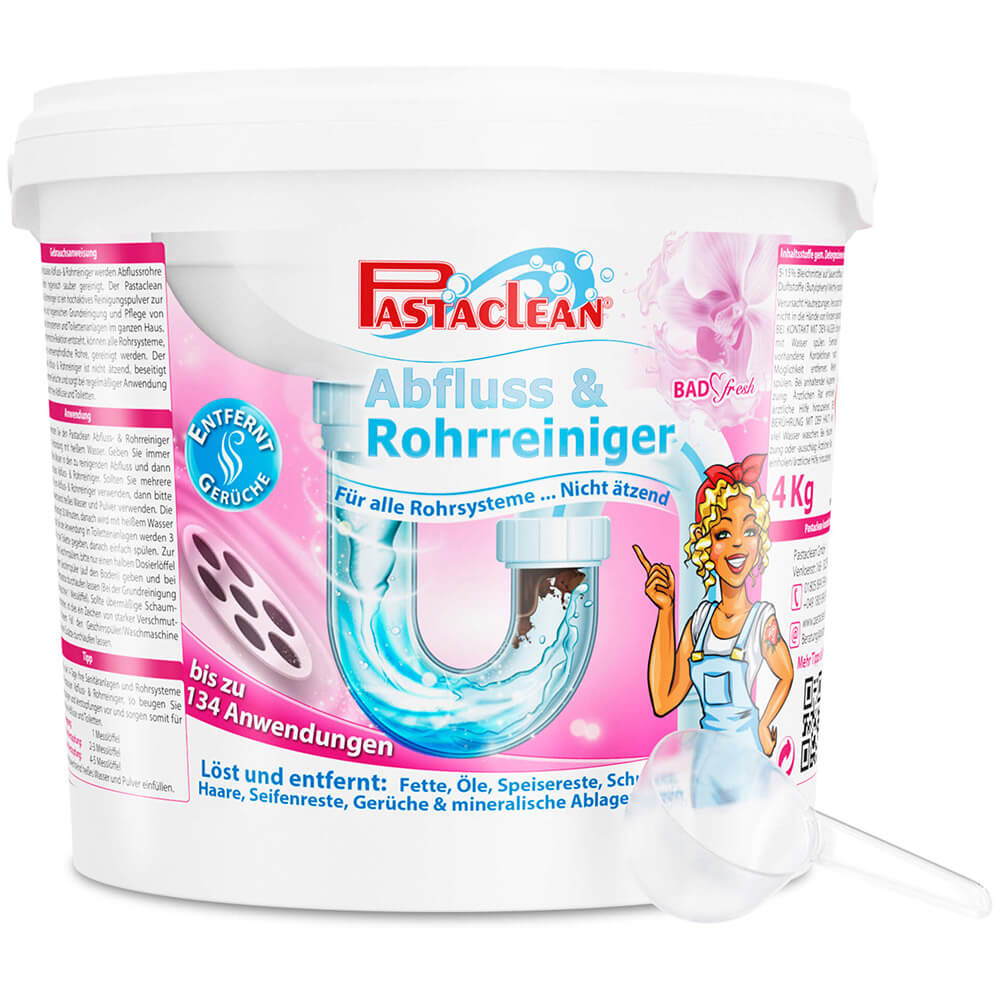 Abfluss Rohrreiniger Badfresh 3500g Rohrreiniger Pulver mit Duft 3500g Pastaclean
