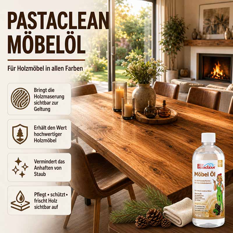 Möbelöl mit Pinienöl 500 ml – Holzpflege farblos für innen & außen