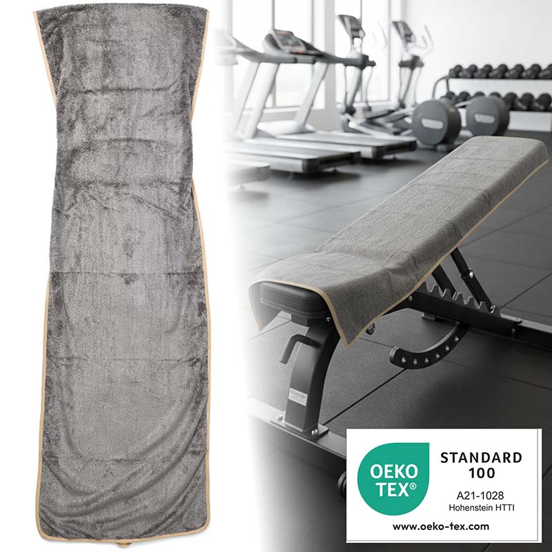 Sporthandtuch XXL 150x50 cm (Grau) Gym Handtuch für Fitnessstudio und Training Sporthandtuch XXL 150x50 cm (Grau) Gym Handtuch für Fitnessstudio und Training