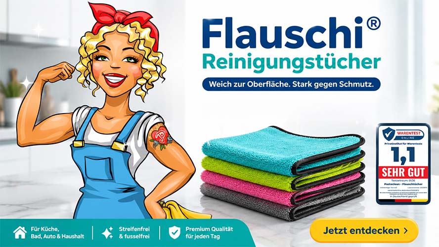 Flauschi Reinigungstücher für Küche, Bad, Auto und Haushalt, streifenfrei und fusselfrei, weiche Oberfläche, stark gegen Schmutz, ideal für den täglichen Gebrauch.