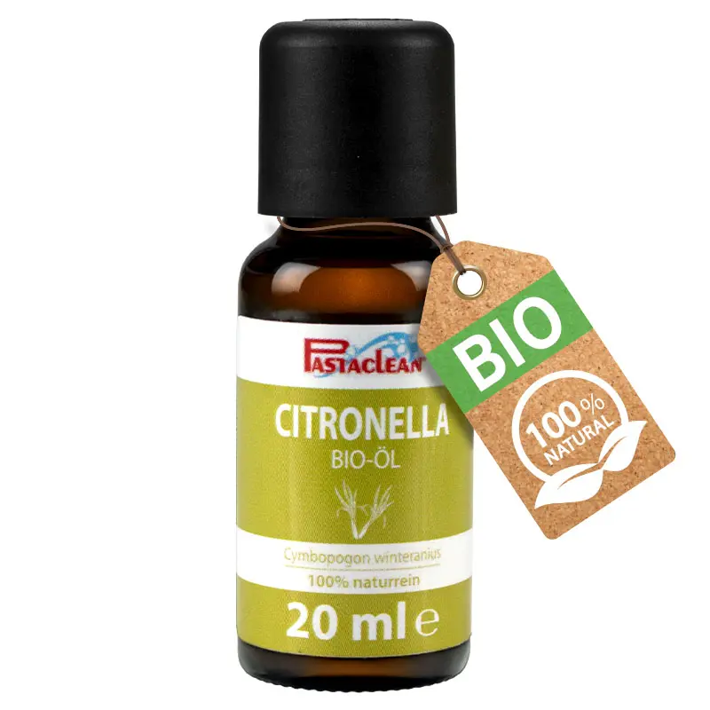 BIO Citronellaöl 20ml - Cymbopogon winterianus - Extrakt für Aromatherapie, Duftlampe, Diffusoren, Raumduft