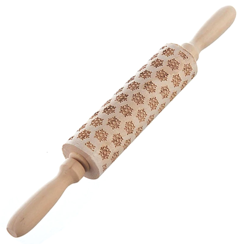 Weihnachten Geprägt Teigroller - Nudelholz mit Prägung (Snow Flake)