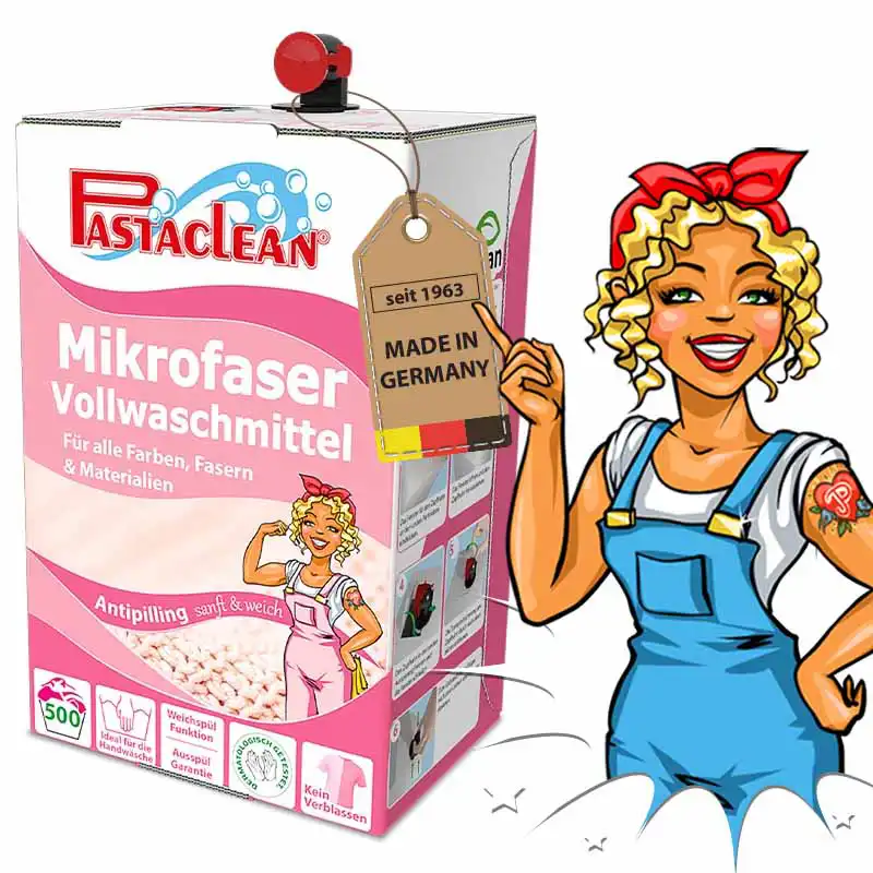Miss Pastaclean präsentiert Angebot Mikrofaser Waschmittel Miss Pastaclean präsentiert Angebot Mikrofaser Waschmittel