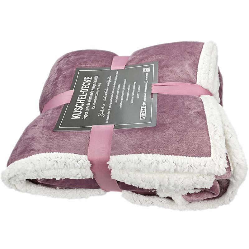 Sherpa Kuschel Decke Altrosa sherpa-kuschel-decke-altrosa