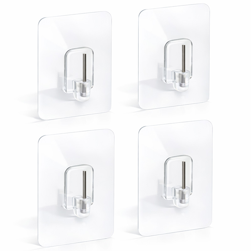 Transparente Haken Scheibengardinen, 4tlg.