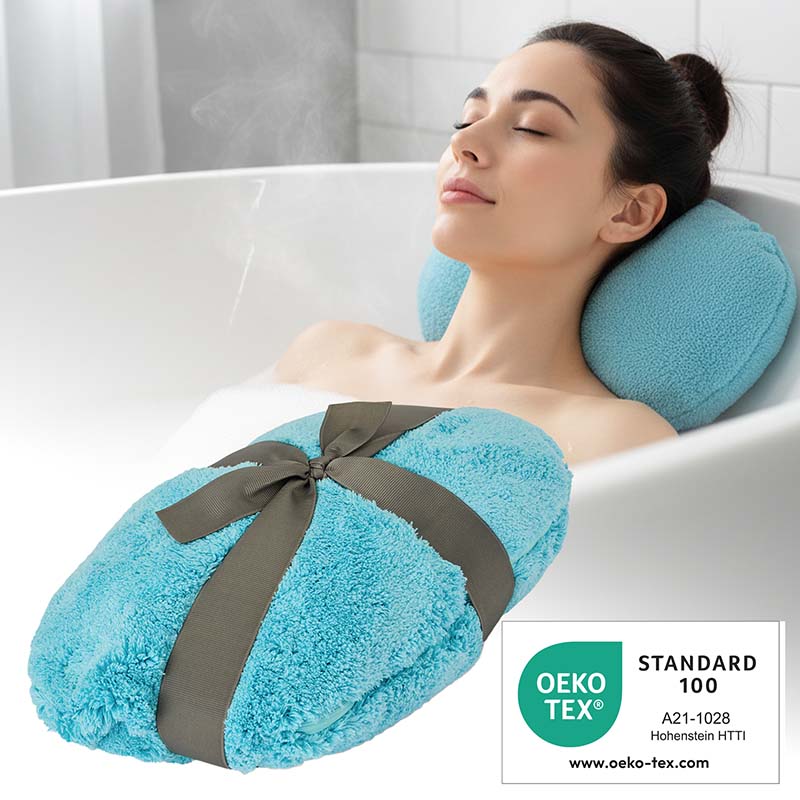 Nackenkissen für Badewanne – flexibles Spa-Kissen mit Saugnapf & Befestigungsschlaufe Nackenkissen für Badewanne – flexibles Spa-Kissen mit Saugnapf & Befestigungsschlaufe