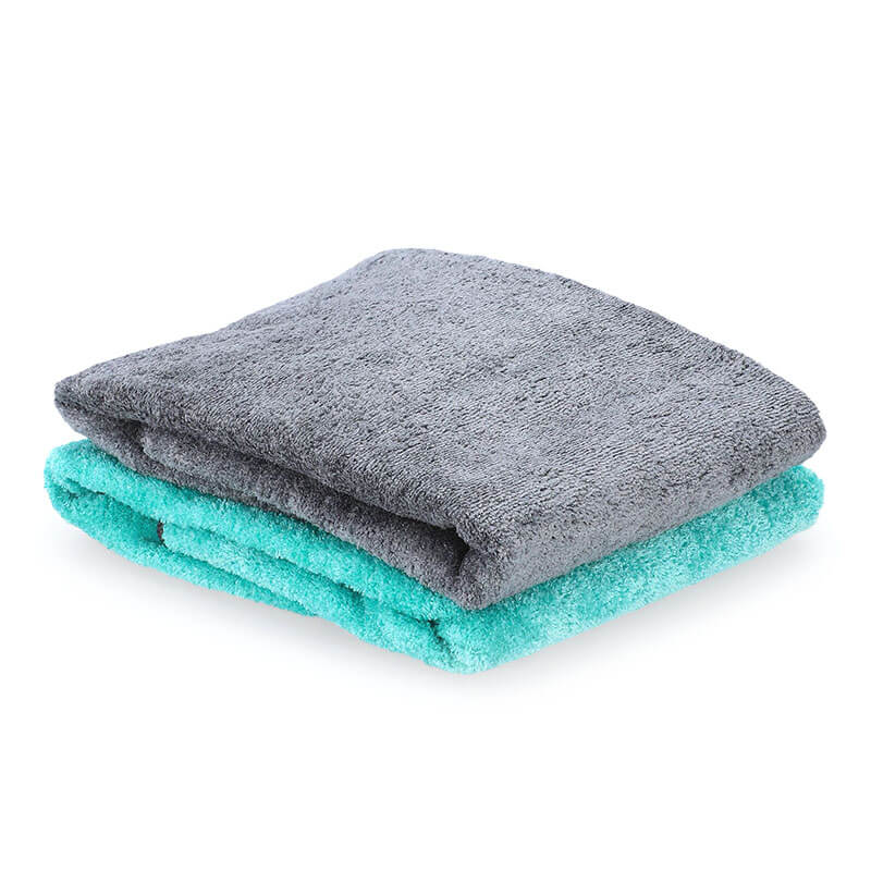 Pastaclean Badetuch Set Badehandtücher Grau und Türkis 2 Stück Pastaclean