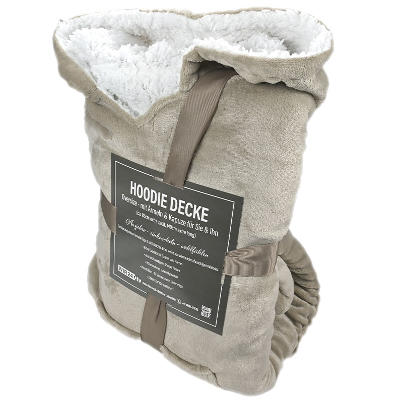 Hoodie Decke taupe hoodie-decke-taupe