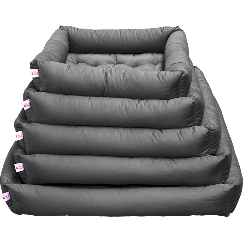 hundebett-eckig-grau-stapel