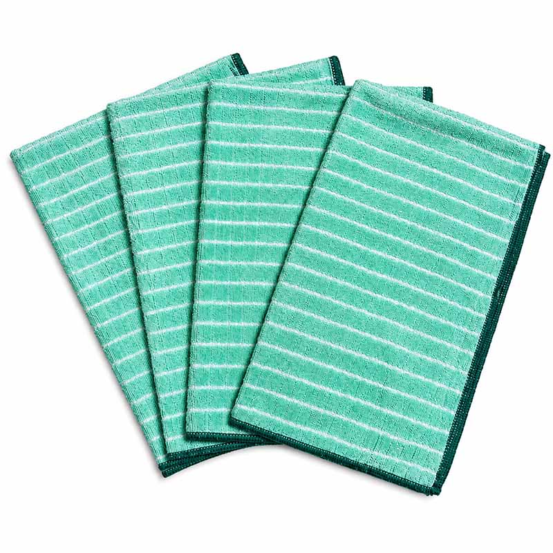Bambus-Geschirrtücher 4er-Pack 50 × 70 cm saugstarke Tücher für Küche und Haushalt ideal zum Abtrocknen und Reinigen