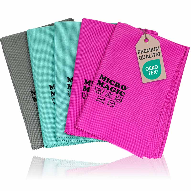 Glas- & Poliertücher (Bunt), 5tlg.