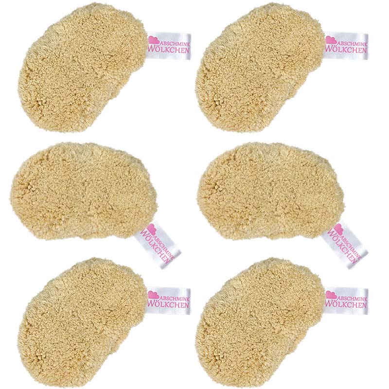 Waschbare Pads zur Gesichtsreinigung 6 Stück Beige Pastaclean