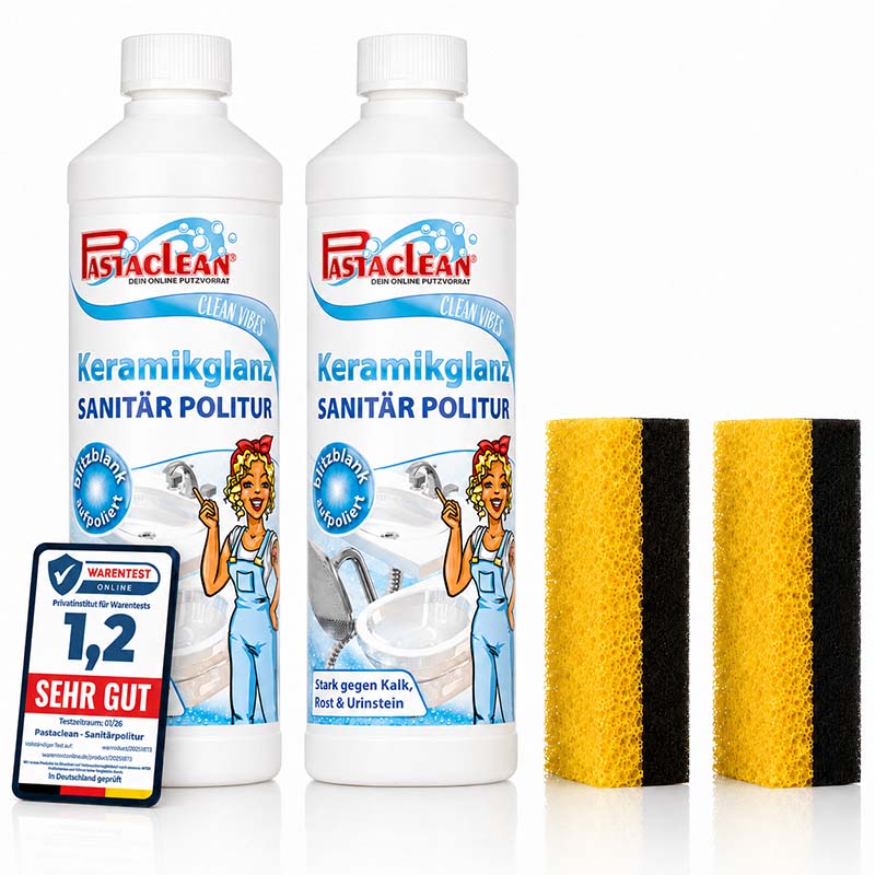 PASTACLEAN Sanitärpolitur, 2x 500ml inkl. Schwämme