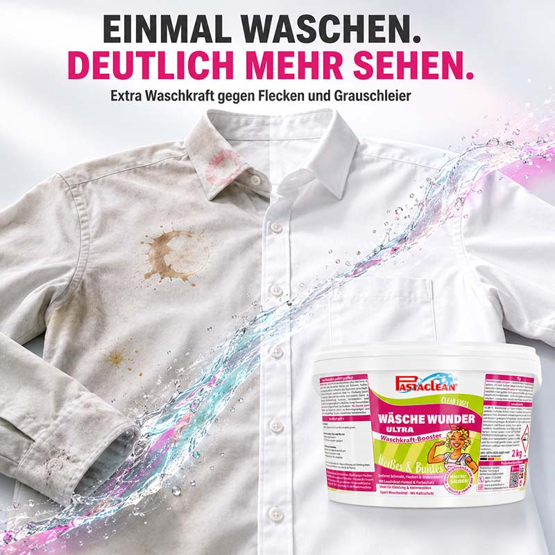 Wäsche Wunder Ultra - kraftvoller Waschkraftverstärker für Weiß- & Buntwäsche, 2 kg