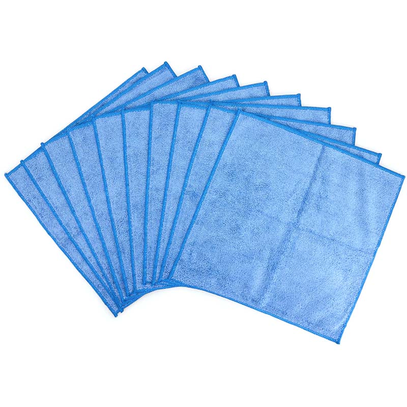 Flauschi Putztücher 10er-Pack in Taubenblau, weiche saugstarke Mikrofasertücher einzeln ausgelegt. Ideal für Küche, Bad, Auto und Haushalt, fusselfrei, langlebig und perfekt für streifenfreie Reinigung.