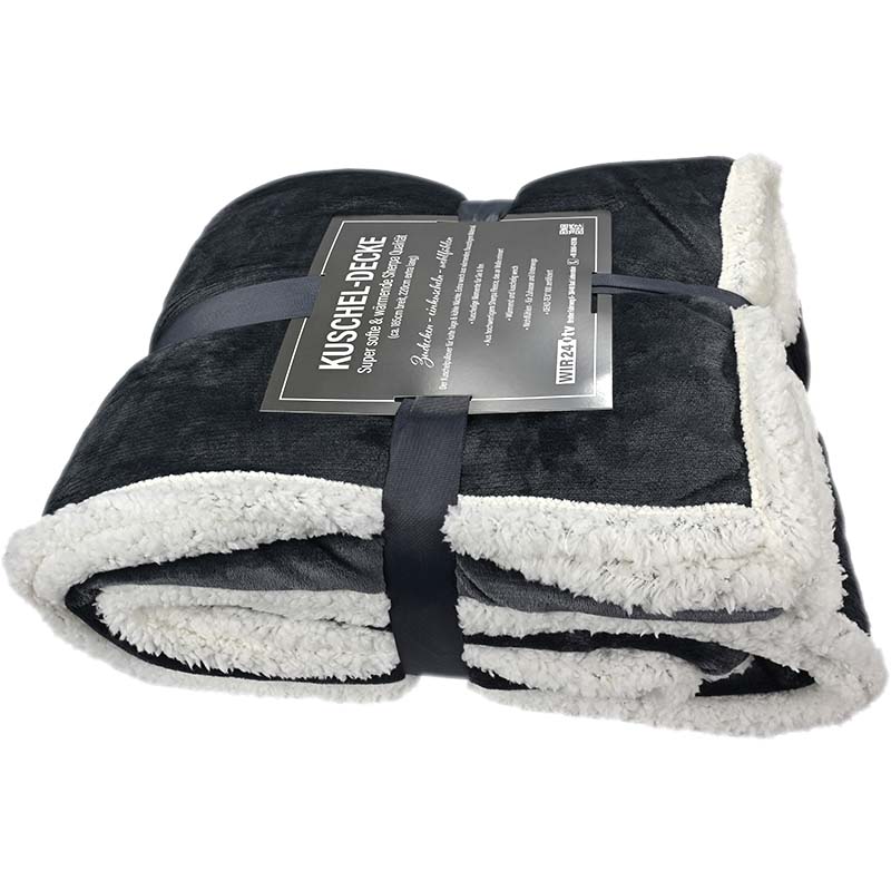 Sherpa Kuschel Decke Grau sherpa-kuschel-decke-grau