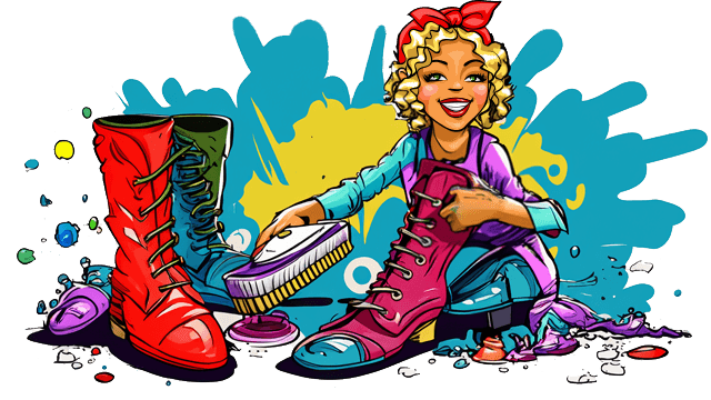 Pastaclean Lederpflege Schuhe putzen Miss Pastaclean putzt Schuhe mit Lederpflege