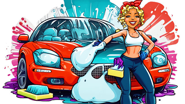 Pastaclean Autopflege Auto putzen Miss Pastaclean putz Auto mit Autopflege